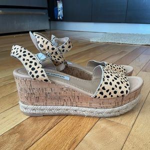 Steve Madden leapard wedges